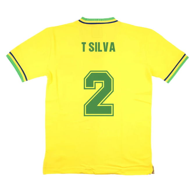 False Nein Brazil Home Football Shirt (T SILVA 2)