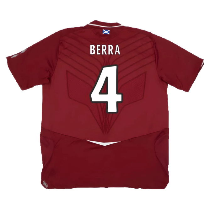 Hearts 2008-09 Home Shirt ((Good) XXL) (Berra 4)