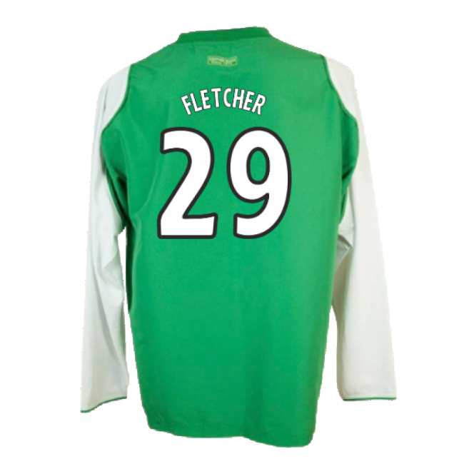Hibs 2004-05 Long Sleeve Home Shirt ((Very Good) XL) (Fletcher 29)