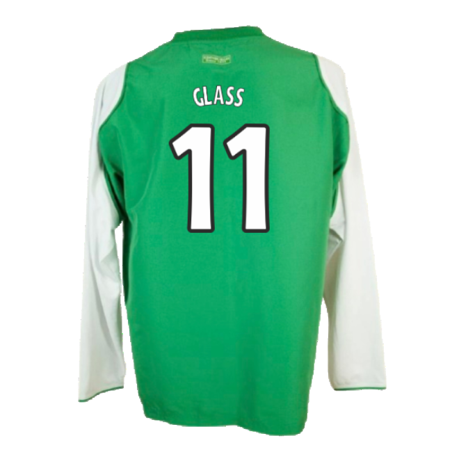 Hibs 2004-05 Long Sleeve Home Shirt ((Very Good) XL) (Glass 11)