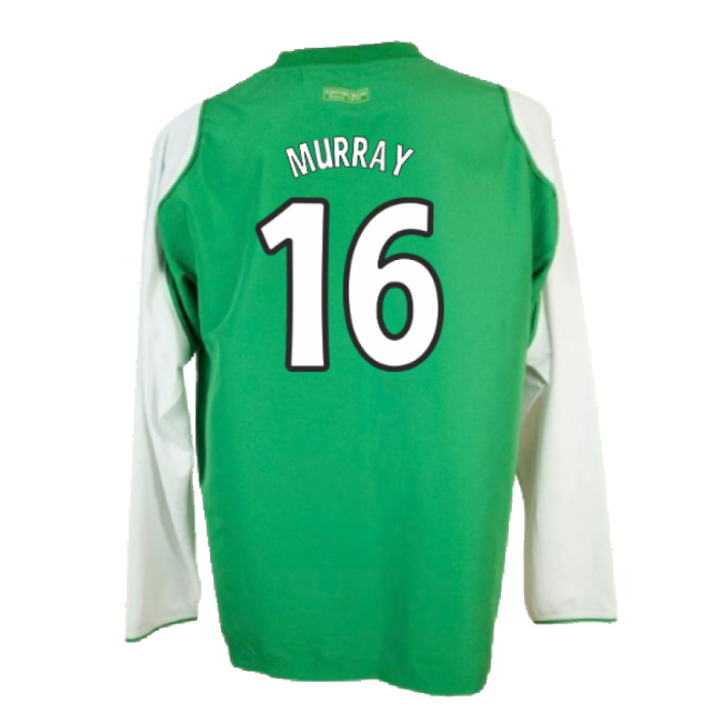 Hibs 2004-05 Long Sleeve Home Shirt ((Very Good) XL) (Murray 16)
