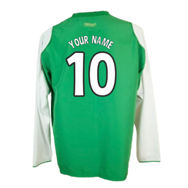 Hibs 2004-05 Long Sleeve Home Shirt ((Very Good) XL) (Your Name)