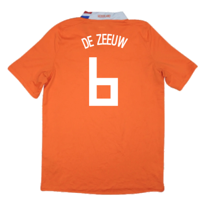 Holland 2008-10 Home Shirt ((Excellent) XL) (De Zeeuw 6)