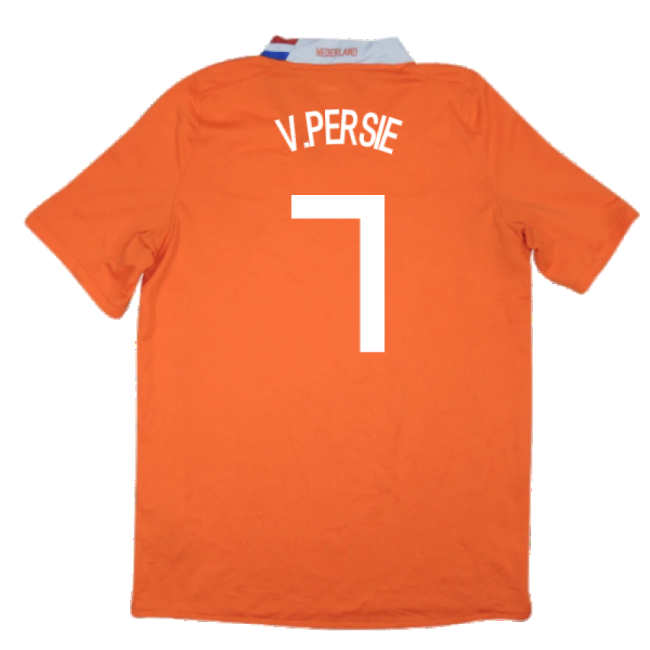 Holland 2008-10 Home Shirt ((Excellent) XL) (V.Persie 7)