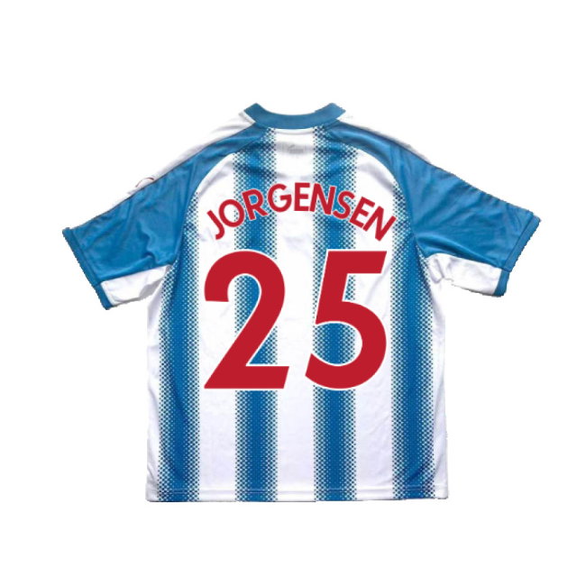 Huddersfield 2017-18 Home Shirt (2XL) (Mint) (Jorgensen 25)