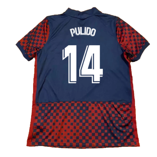 Huesca 2021-22 Home Shirt (Sponsorless) (L) (Pulido 14) (Excellent)