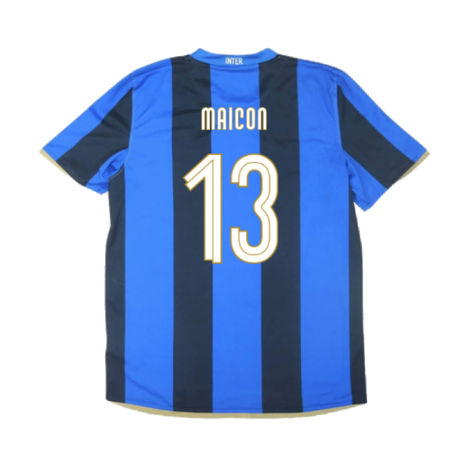 Inter Milan 2008-09 Home Shirt ((Excellent) S) (Maicon 13)