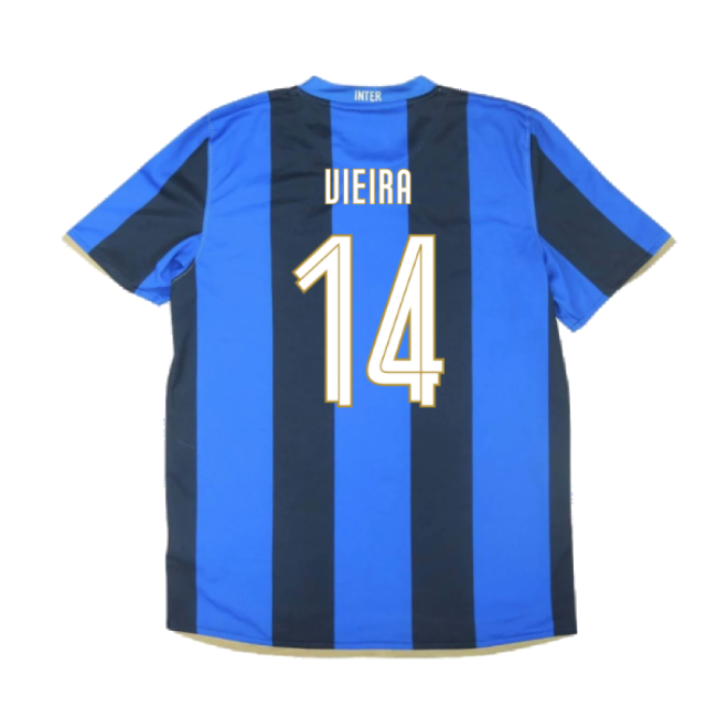 Inter Milan 2008-09 Home Shirt ((Excellent) S) (Vieira 14)