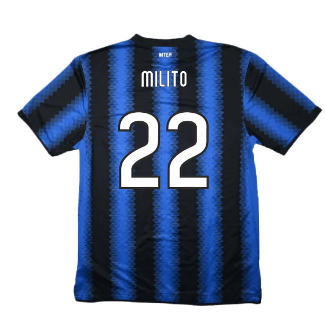 Inter Milan 2010-11 Home Shirt (S) (Excellent) (Milito 22)