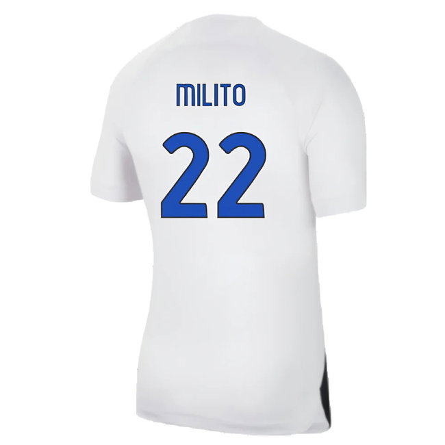 Inter Milan 2023-24 Away Shirt (Sponsorless) (M) (Milito 22) (BNWT)
