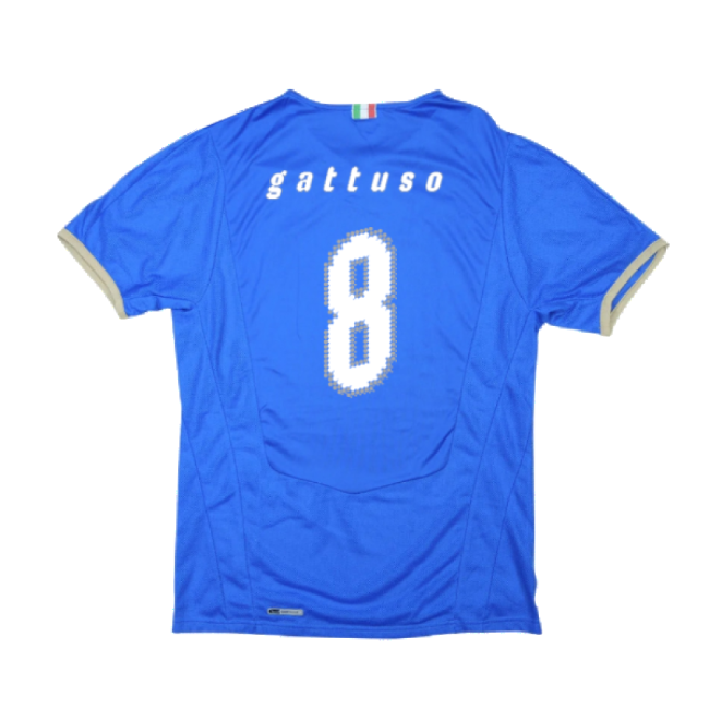 Italy 2008-09 Home Shirt ((Very Good) S) (Gattuso 8)
