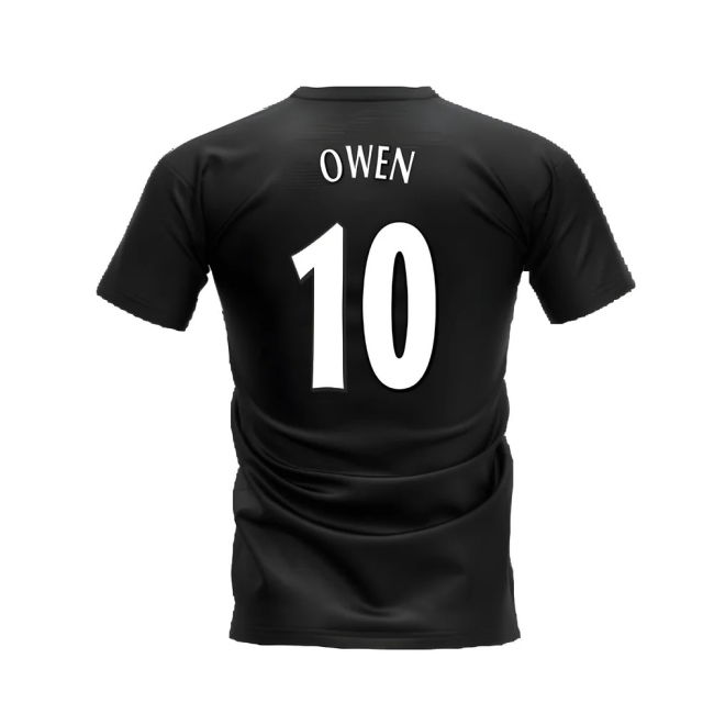 Liverpool 2000-2001 Retro Shirt T-shirt (Black) (Owen 10)