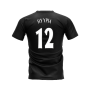 Liverpool 2000-2001 Retro Shirt T-shirt - Text (Black) (HYYPIA 12)