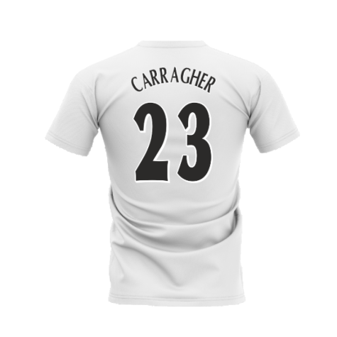 Liverpool 2000-2001 Retro Shirt T-shirt - Text (White) (CARRAGHER 23)