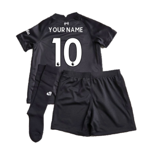 Liverpool 2021-2022 Home Goalkeeper Mini Kit (Black) (Your Name)