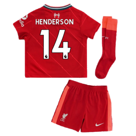 Liverpool 2021-2022 Home Little Boys Mini Kit (HENDERSON 14)