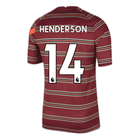 Liverpool 2021-2022 Pre-Match Training Shirt (Red) - Kids (HENDERSON 14)