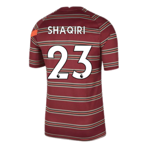 Liverpool 2021-2022 Pre-Match Training Shirt (Red) (SHAQIRI 23)