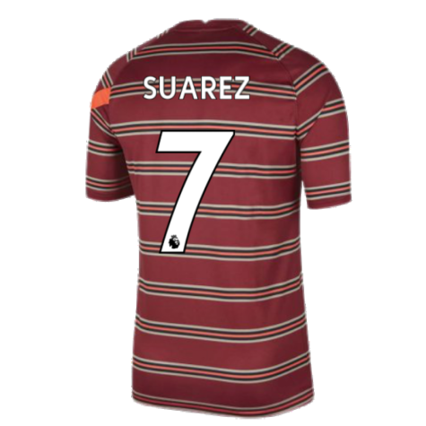 Liverpool 2021-2022 Pre-Match Training Shirt (Red) (SUAREZ 7)