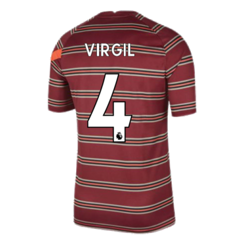 Liverpool 2021-2022 Pre-Match Training Shirt (Red) (VIRGIL 4)