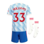 Man Utd 2021-2022 Away Mini Kit (WILLIAMS 33)