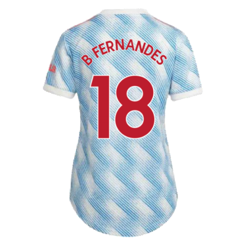 Man Utd 2021-2022 Away Shirt (Ladies) (B FERNANDES 18)
