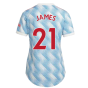 Man Utd 2021-2022 Away Shirt (Ladies) (JAMES 21)