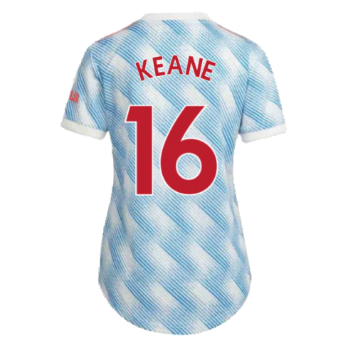 Man Utd 2021-2022 Away Shirt (Ladies) (KEANE 16)