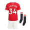 Man Utd 2021-2022 Home Mini Kit (VAN DE BEEK 34)