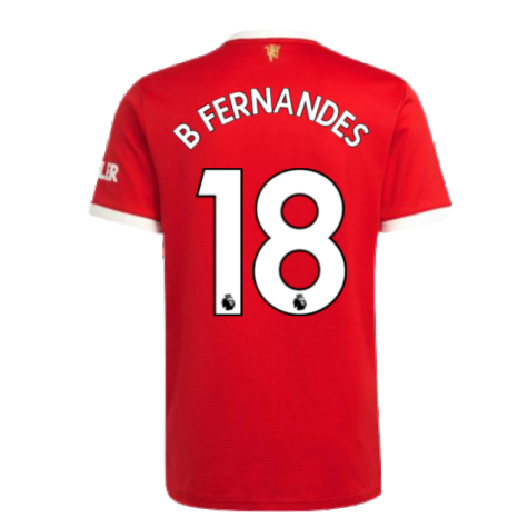 Man Utd 2021-2022 Home Shirt (B FERNANDES 18)
