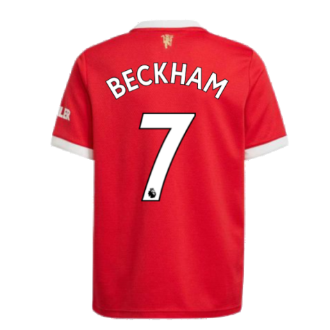 Man Utd 2021-2022 Home Shirt (Kids) (BECKHAM 7)