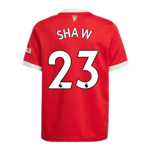 Man Utd 2021-2022 Home Shirt (Kids) (SHAW 23)