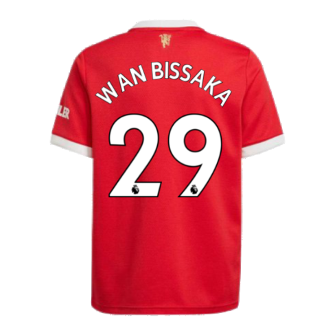Man Utd 2021-2022 Home Shirt (Kids) (WAN BISSAKA 29)