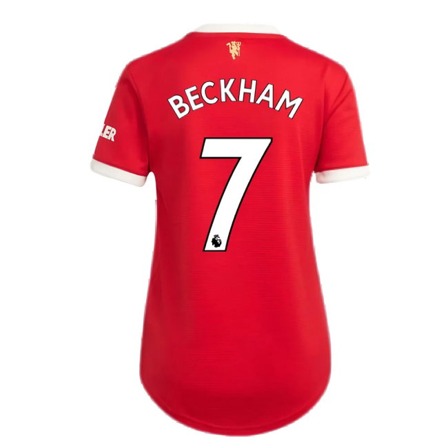 Man Utd 2021-2022 Home Shirt (Ladies) (BECKHAM 7)