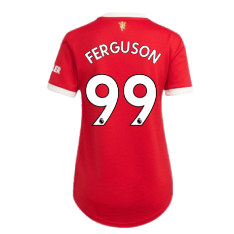 Man Utd 2021-2022 Home Shirt (Ladies) (FERGUSON 99)