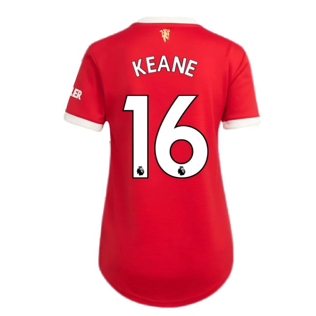 Man Utd 2021-2022 Home Shirt (Ladies) (KEANE 16)