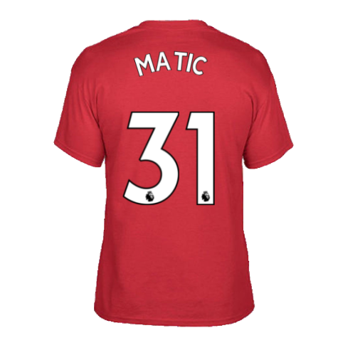 Man Utd 2021-2022 STR Graphic Tee (Red) (MATIC 31)