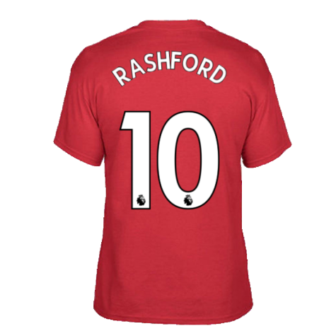 Man Utd 2021-2022 STR Graphic Tee (Red) (RASHFORD 10)