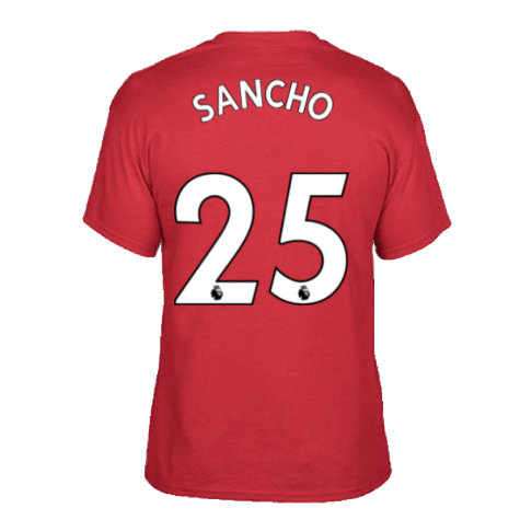 Man Utd 2021-2022 STR Graphic Tee (Red) (SANCHO 25)