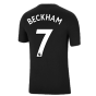 Man Utd 2021-2022 Tee (Black) (BECKHAM 7)