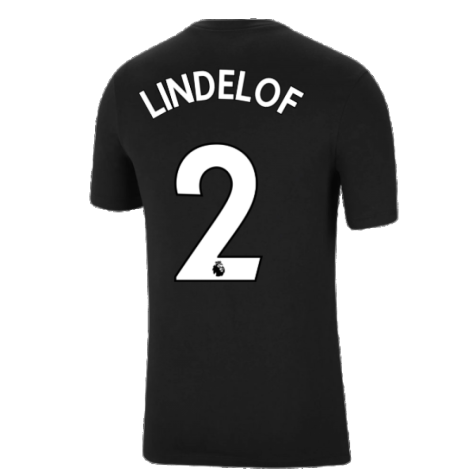 Man Utd 2021-2022 Tee (Black) (LINDELOF 2)