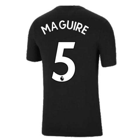 Man Utd 2021-2022 Tee (Black) (MAGUIRE 5)