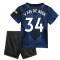 Man Utd 2021-2022 Third Baby Kit (Blue) (VAN DE BEEK 34)