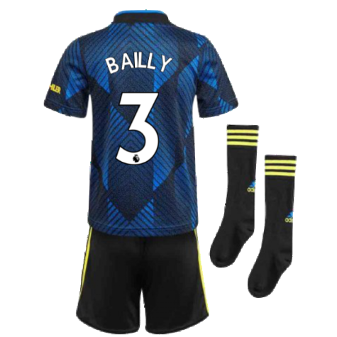 Man Utd 2021-2022 Third Mini Kit (Blue) (BAILLY 3)