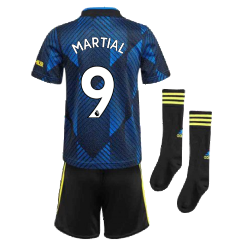 Man Utd 2021-2022 Third Mini Kit (Blue) (MARTIAL 9)