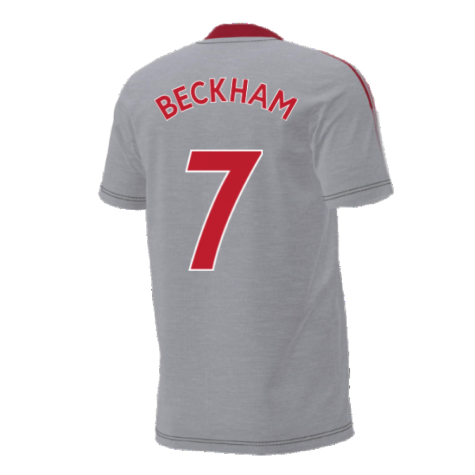 Man Utd 2021-2022 Training Tee (Grey) (BECKHAM 7)