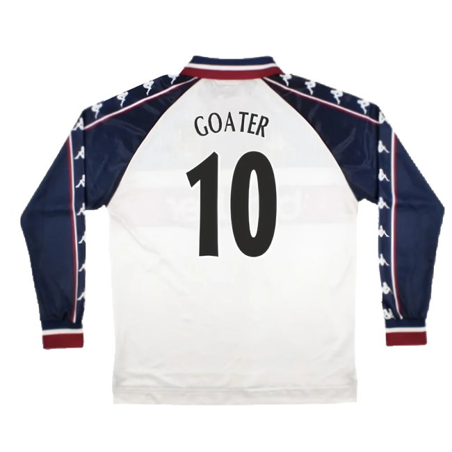 Manchester City 1997-99 Away Long Sleeve Shirt (M) (Very Good) (Goater 10)