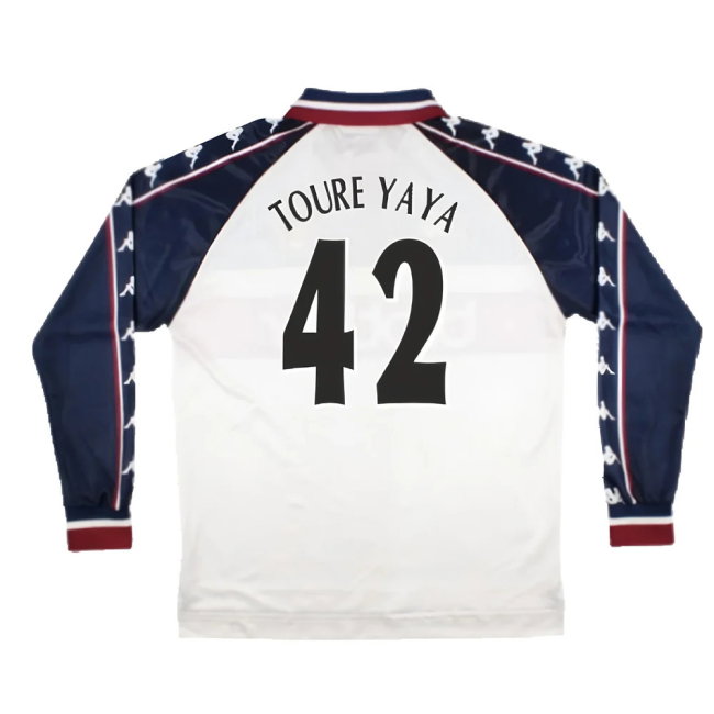 Manchester City 1997-99 Away Long Sleeve Shirt (M) (Very Good) (TOURE YAYA 42)