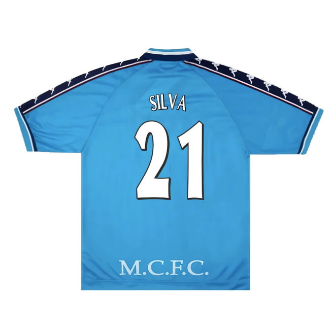 Manchester City 1997-99 Home Shirt (XL) (Excellent) (SILVA 21)