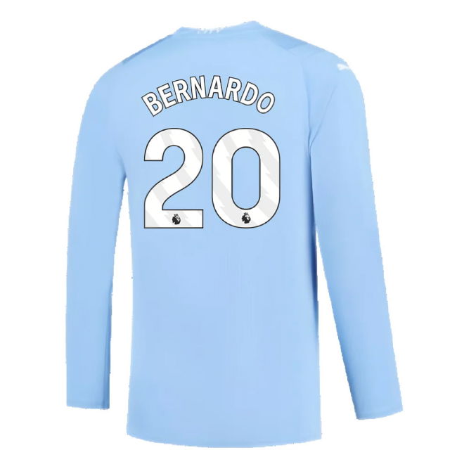 Manchester City 2023-2024 Puma Home Long Sleeved Shirt (S) (Good) (BERNARDO 20)